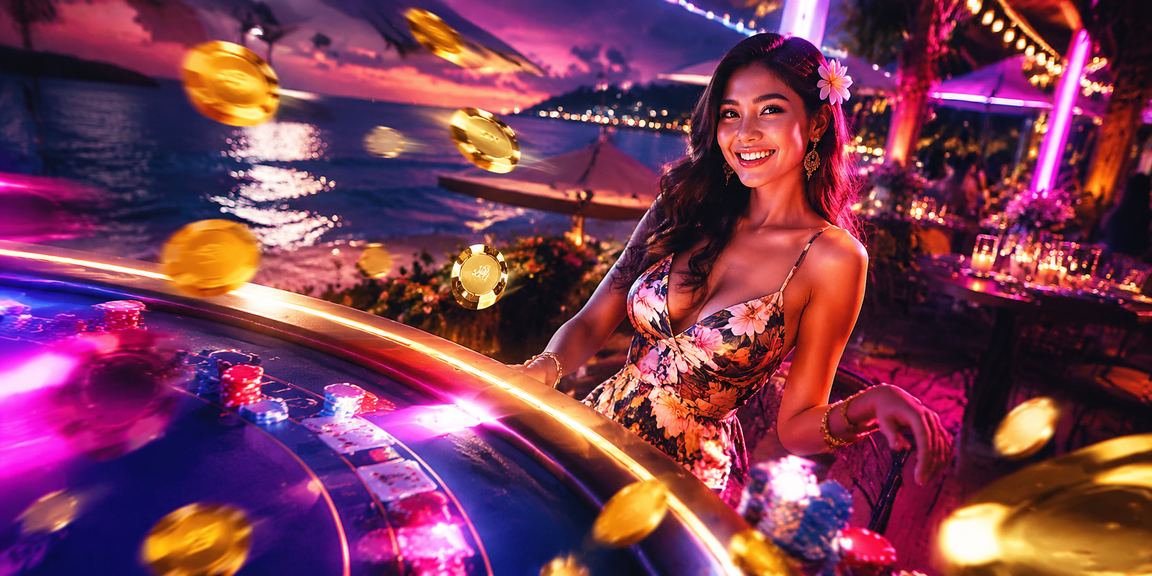 Game baccarat berlangsung di suasana tepi pantai yang nyaman