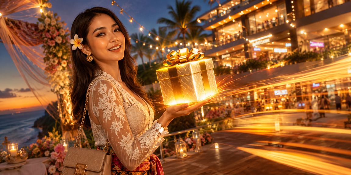 Bonus pendaftaran ditampilkan di pasar malam Vietnam yang ramai dan berwarna